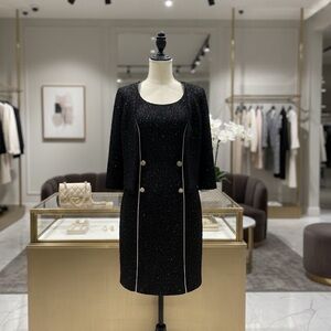 Jane & John Tweed Style Dress and Jacket Set Size Small NWT